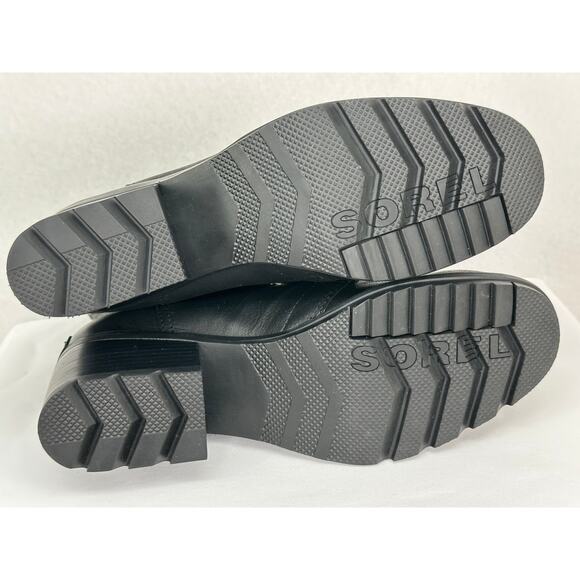 Sorel Cate Lace Up Black Bootie Waterproof Leather Boots 8.5 NL3385-010 - Picture 9 of 9